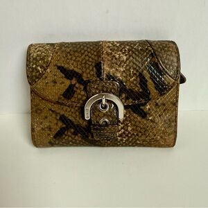 Coach Soho Python Embossed Snakeskin Leather Wallet